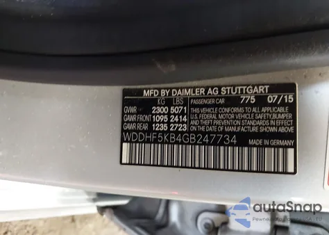 2016 Mercedes-Benz E 350 from USA, damaged, VIN WDDHF5KB4GB247734